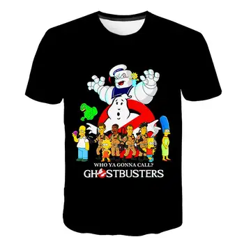Ghostbuster Tricou copii cu Mânecă Scurtă T-shirt de Vară de Desene animate Drăguț Kawaii Fete Streetwear Harajuku Topuri Casual haine Largi