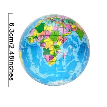 2 BUC de Relief de Stres Harta Lumii Jumbo Ball Atlas Glob Minge de Palmier Planeta Pământ Mingea Planeta Pământ Mingea stoarce o jucarie pentru copii#40