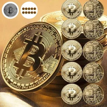 Placat cu Bitcoin Moneda Istorice Comemorative de Suveniruri Monede de Colecție de Artă BTC Monedă Virtuală Noutate Cadou de Epocă Imitație
