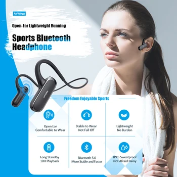 Noi UCOMX G56 Conducție Osoasă Cască Bluetooth Binaurale Wireless Cu suport de Sport de Alergare în aer liber Căști pentru iPhone Android