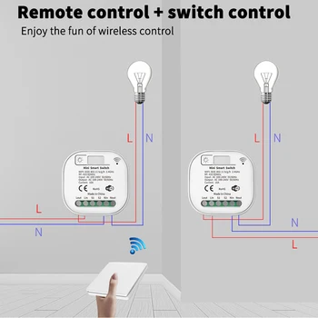 SIXWGH 16A WIFI Switch Smart Home Tuya App Control de la Distanță Inteligent Timer Nici o Baterie Comutator de Lumină de Lucru cu Google Acasa Alexa