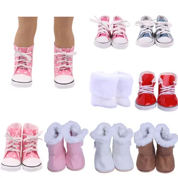 8 Set Papusa Pantofi Potrivite Pentru Toamna si Iarna 18 Inch Și Copilul Nou-Născut Generație Ziua de nastere Fata de Jucărie Cadouri