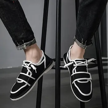 Barbati Casual Pantofi de moda Canvas Slip-On 2021 Om Mocasini Respirabil Nou de sex Masculin în aer liber Clasic de Mers pe jos de Apartamente de Conducere Pantofi pentru bărbați