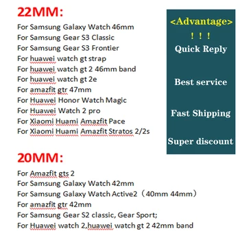 20mm 22mm curea de ceas Pentru Samsung Galaxy watch 46mm 42mm Active2 Active1 de Viteze S3 frontieră Sport nailon curea nato