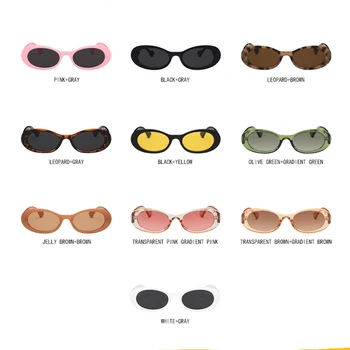 Moda Vintage Oval ochelari de Soare Femei Barbati Brand de Lux de Designer Cadru Mic de Călătorie Retro Roz Ochelari de Soare Nuante UV400 gafas de