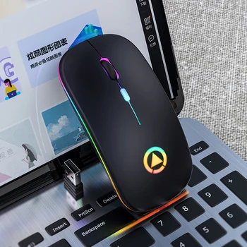 Iluminat din spate cu LED Reîncărcabilă, fără Fir, Mouse-ul USB Receptor Ergonomic Optical Gaming Mouse Silențios Desktop PC Laptop-Mouse-ul