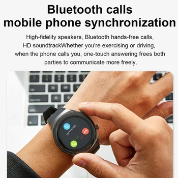 Ceas inteligent Bărbați Femei Bluetooth Apel 1.3 în 30 de Zile de Așteptare Rata de Inima ceas sport Conectați Android IOS Huawei PK GT 2e Smartwatch