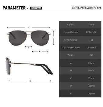 Clasic de ochelari de Soare Polarizati pentru Bărbați Ochelari de Conducere Pilot Negru ochelari de Soare de Brand Designer de sex Masculin Epocă ochelari de Soare UV400