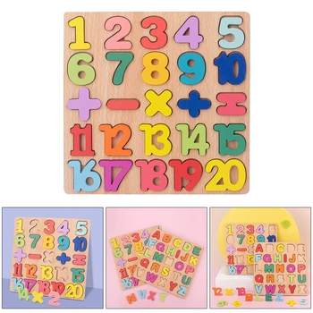 Puzzle din lemn pentru Copii mici Matematica Numărul de Numărare și de Calcul a Lemnului de Învățare Montessori Consiliul de Jucarii Educative pentru Baieti Fete