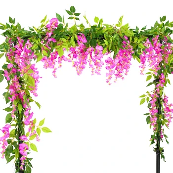 Hot 2 BUC Wisteria Artificiale de Flori de Viță de vie Cununa de Mireasa Arc Decor Fals Frunze de Plante Rattan Sfârșit de Flori False Ivy Perete