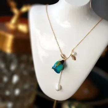 SINZRY originale bijuterii vintage handmade naturale de apă dulce pearl flori uscate femei coliere coliere