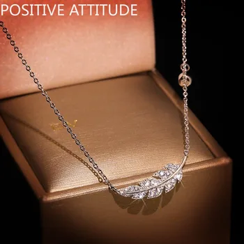 Coreea de strălucitoare de cristal pene de sex feminin pandantiv colier de nunta Ziua Îndrăgostiților prietena cadou popular bijuterii