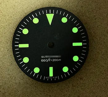 28.5 mm Verde Luminos Ceas Cadran cu Logo-ul R pentru 8215 NH35 Circulație