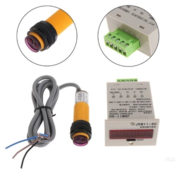 6-Digit LED 1-999999 Contra Reglabil NPN Comutator Senzor Fotoelectric
