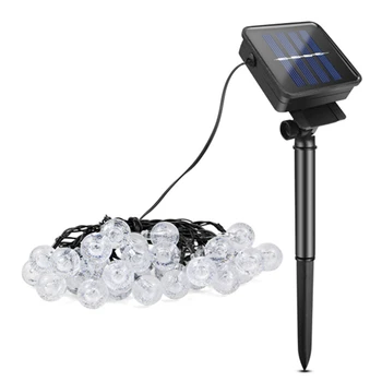 5M 10M 50leds Lampa Solara glob de Cristal LED Șir de Lumini Flash rezistent la apa Zână Pentru Grădină în aer liber de Crăciun de Decorare Nunta