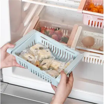 Retractabil frigider partiție Multi-scop raft de depozitare Frigider proaspete-păstrarea trage-tip de sortare raft de depozitare