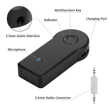 2-in-1 Wireless Bluetooth 5.0 Receptor Transmițător Adaptor Jack de 3,5 mm Pentru Masina de Muzică Audio Aux A2dp pentru Căști Receptor Handsfree