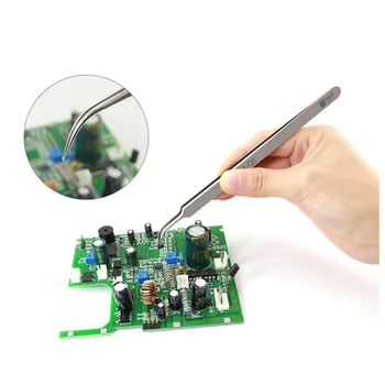 Precizie 0,01 mm Electronice Industriale de Pensete Anti-static ESD Curbat Sfaturi Drepte din Oțel Inoxidabil Forceps PC-ul de Reparații Telefon