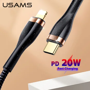 USAMS PD 20W Încărcare Rapidă USB de Tip C Cablu Pentru iPhone 12 Pro Max 11 Xr Xs 8 Plus ipad mini, Macbook air C USB Încărcător Cablu de Data