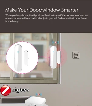 ZigBee De Viață Inteligentă Smart Senzor De Usa Geam Senzor De Usa Gateway Magnetic Detector De Alarmă Independent Senzor Magnetic Smart Home