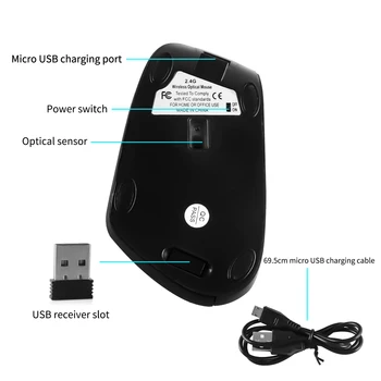 Wireless Ergonomic Vertical Mouse-ul Rechargeable Gaming Mouse de Calculator USB Optic Mause Birou Încheietura mâinii Șoareci Sănătoși Pentru PC Gamer