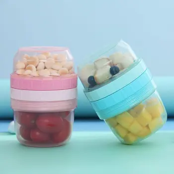 1 BUC Portabil Alimente pentru Copii Cutie de Depozitare Esential de Cereale pentru Sugari, Lapte Praf Cutie Merge cu pași mici Gustări Container