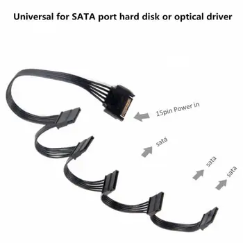 Noi SATA 15Pin M 1 La 5 SATA 15Pin F Hard Disk de Alimentare Splitter Cablu Cablu Pentru PC DIY Sever de Alimentare cu 15 pini Adaptorul 60CM