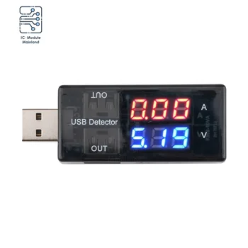 3V 7.5 V USB Charger Doctor Curent Tensiune Tester Detector de Baterie, Voltmetru, Ampermetru Nici o Putere Suplimentară Roșu Albastru Pentru Telefon