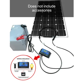 Dokio 12V 100W Flexibil Monocristalin Panou Solar Pentru Masina/Barca/ Home Baterie Solara Poate Percepe 12V Impermeabil de panouri Solare din China