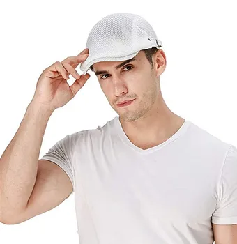 Clape Vânzător De Ziare Stil Bereta Pălării De Moda Bărbați Femei Capac Plat Plasă De Vară De Conducere De Golf Soare Bereta Taximetrist Pălărie Respirabil Boina Gorras