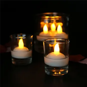 6PCS Impermeabil fără flacără Lumânare Plutitoare pe Apa Lumânare LED-uri de Lumină Ceai Petrecerea de Nunta