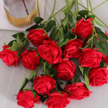 PETRECERE de BUCURIE 10buc 39CM Fals Trandafir de Mătase Artificială Buchet de Flori pentru Nunta Buchet de Mireasa Petrecere Acasă la Grădină Meserii DIY Decorare