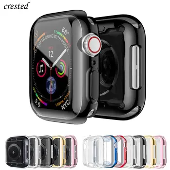 Caz Pentru Apple Watch serie 6/5/4/SE 44mm 40mm Acoperi iWatch 3 42mm/38mm TPU moale Bara de protectie Ecran Protector Apple watch Accesorii