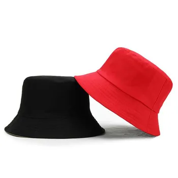 Culoare solidă față-Verso Unisex Găleată Pălărie Pescar Pălăria în aer liber, de Călătorie Pălărie de Soare Capac Pălării pentru Bărbați și Femei Hip Pop Pălărie