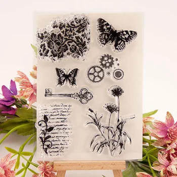 Lychee Viața Butterfly Silicon Transparent Timbru Clar Transparent Ștampilă Sigiliu DIY Scrapbooking Album Foto Decor