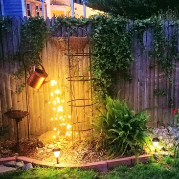 Duș stele Garden Art Lumina Udare Pot Lumini Solare Cascada de Lumini în aer liber, Grădină Decor Lampa LED Curte Romantic Decor
