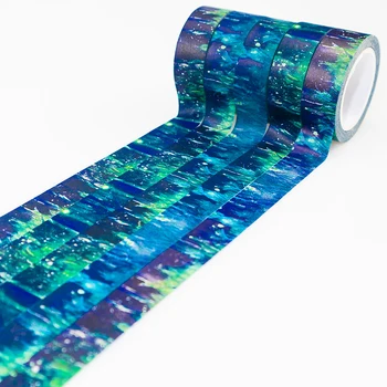 Umiditate Pădure Colorate Washi Tape Set Sticky Decorative DIY Papetărie de Birou de Mascare Bandă de Hârtie pentru Scrapbooking 1BUC