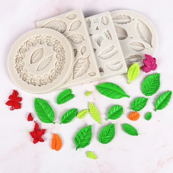 3D Sugarcraft Rășină Zgura Silicon Ciocolata de Copt Mucegai Copac Arțar Frunze de Mucegai Tort Fondant Instrumente de Decorare Casă Bakeware