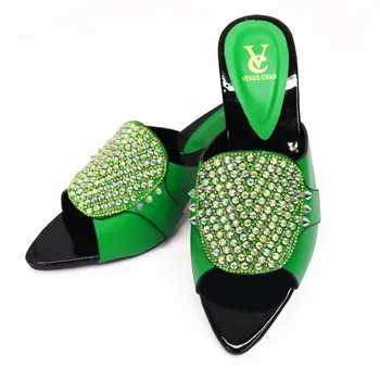 Nigerian sandale pentru femei de înaltă calitate italiana stil African femei papuci de designer de brand-name de pantofi de lux