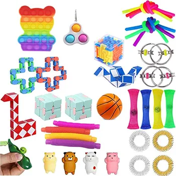Fierbinte Se Frământa Jucărie Pack Ieftine Mulțime Senzoriale Jucărie Set De Relief De Stres Jucării Autism Anxietate De Stres De Relief Decompresie Jucărie Kit Juguetes