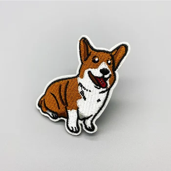 Câine Corgi patch-uri Brodate Fier Pe Haine Pentru Autocolante Îmbrăcăminte en-Gros de Desene animate Insigne Aplicatiile DIY Cusut Decorative