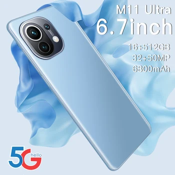 2021 mai Noi Xiao M11 Ultra 12+512GB Andriod11 Telefon Qualcomm 888 10 Core 6800mAh Baterie Mare 32+50MP Fierbinte Vinde Smartphone-uri 5G LTE