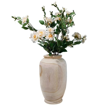 Lemn Vaza Decor Masa Living Din Lemn Masiv, Articole De Flori Sticla Ornament Decor Acasă