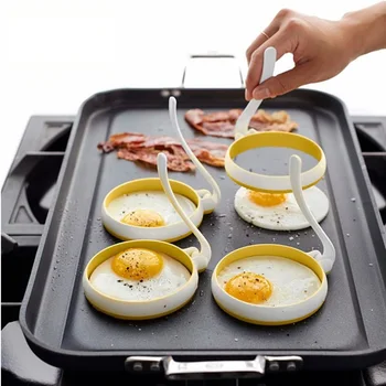 2Pc Bucătărie Acasă Ou Instrument TPE Alimente Grad Silicon Cerc în Formă de Ou Prajit Mucegai rezistent la Căldură Bucătărie de Gătit Clătite Inel de Instrumente
